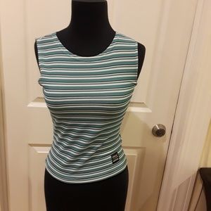 Versace stripe tank top blouse
